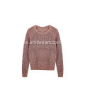 Dam Stickad Fancy Crew-Neck Chunky Pullover